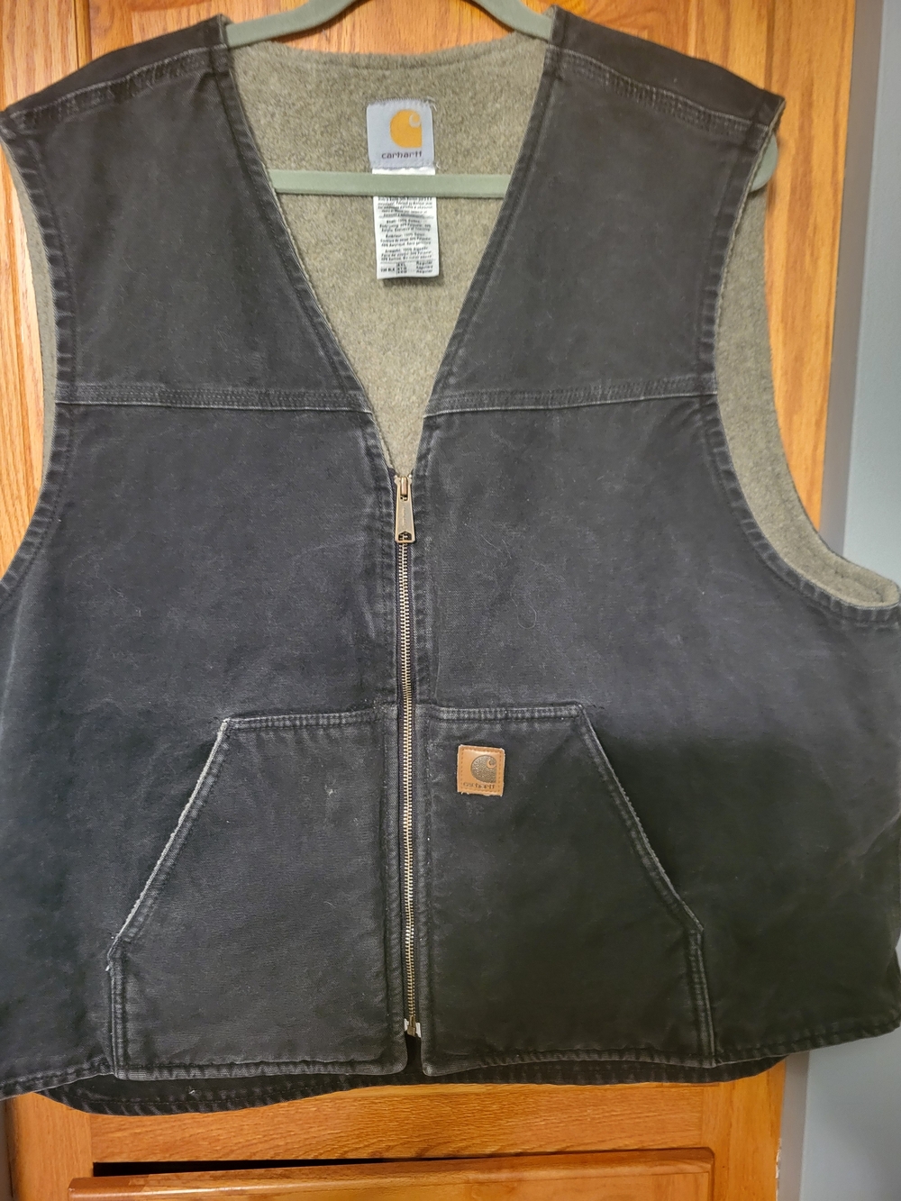 Carhartt V26 BLK Sandstone Sherpa-Lined Rugged Vest Size 2Xl